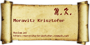 Moravitz Krisztofer névjegykártya